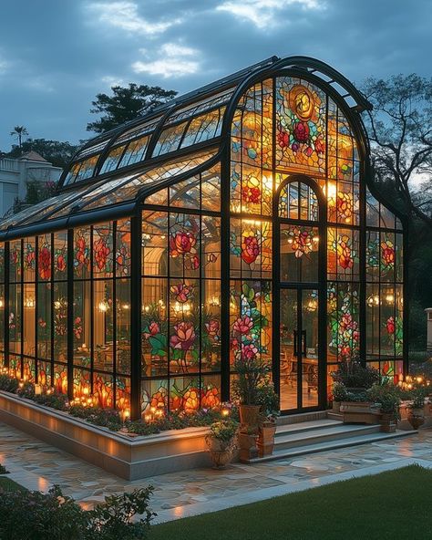 Gardening Club USA Glass Gazebo, Glass Green House, Greenhouse Cafe, Gardening Club, Conservatory Design, Glass Greenhouse, Fairytale House, Home Greenhouse, Witch Garden