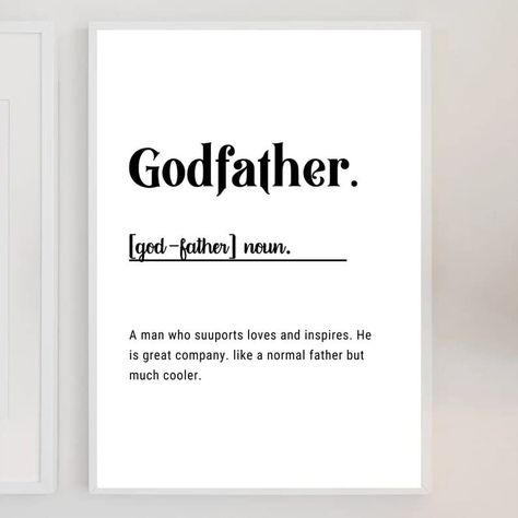 Gift For Godfather, The Godfather Birthday Theme, Godfather Proposal Ideas, Godparent Request Ideas, Godparent Request, Godfather Quotes, Godfather Gifts, Friend Birthday Quotes, Godparent Gifts