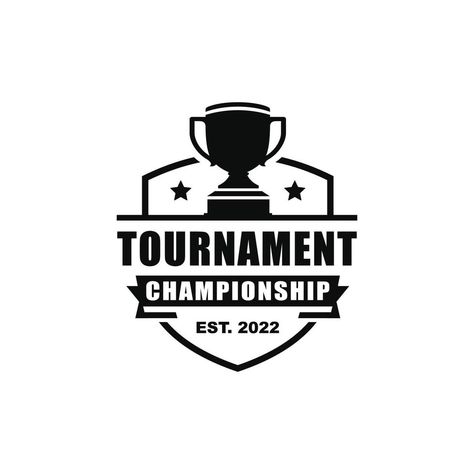 Tournament championship logo vector. Trophy logo Championship Logo Design, Trophy Logo Design, Champion Logo Design, Trophy Logo, Tournament Logo, Championship Logo, Badge Icon, Chess Club, Cup Logo