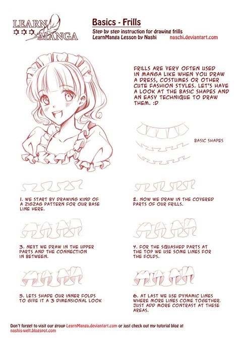 Learn Manga, Manga Tutorial, Anime Tutorial, Manga Drawing Tutorials, Anime Drawings Tutorials, Drawing Clothes, Drawing Lessons, Art Tutorial, How To Draw Hair