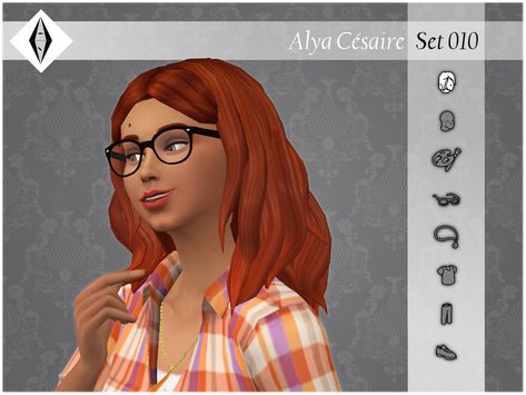 Sims 4 Miraculous Cc, Sims 4 Miraculous, Phoenix Sims Hair, Sims 4 Sunivaa Hair, Ladybugtrait Sims 4, Sims 4 Redheadsims Hair, Alya Cesaire, Cc The Sims 4, Ts4 Hair