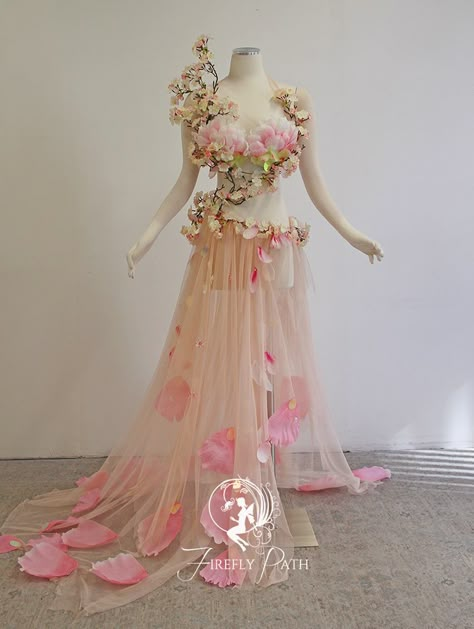 Persephone Costume, Spring Gown, Firefly Path, Fairy Festival, Belly Dance Outfit, Fairy Clothes, Fantasy Dresses, Steampunk Costume, Fantasy Gowns