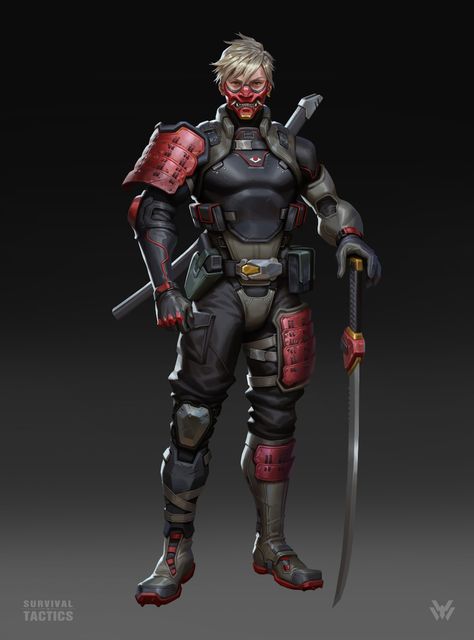 ArtStation - Commander design for the game—Survival tactics, xu wang Cyberpunk Male, Survival Tactics, Ajin Anime, Cyberpunk Rpg, Arte Ninja, Beta Squad, Ninja Art, Arte Cyberpunk, Cyberpunk Character