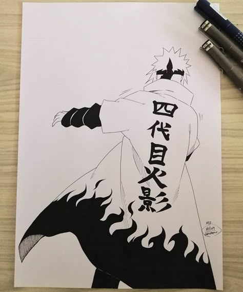 A Drawing, Anime Character, Naruto, Pen, Anime, Art