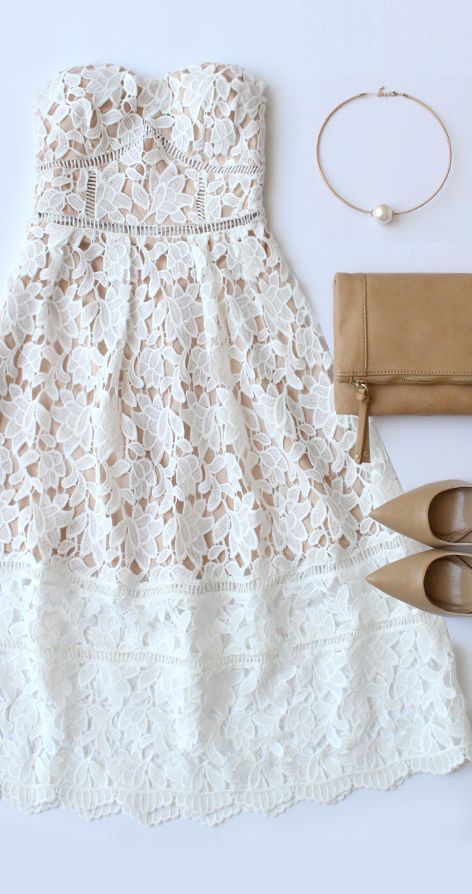 Wedding Dress Tea Length, Tea Length Prom Dress, Nude Clutch, Beach Side, Lace Outfit, White Lace Dress, Note Box, Lace Midi, Maxi Skirts