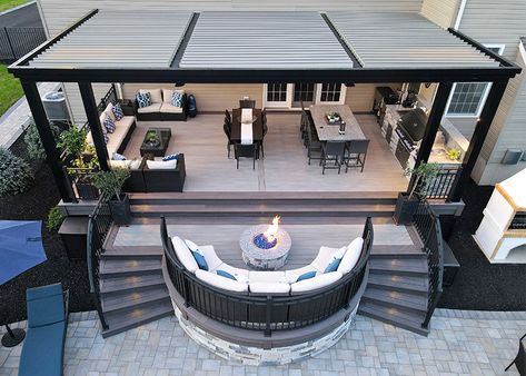 Wolf PRO Sean McAleer on Creating The Perfect Outdoor Deck Space Deck High Off Ground, Ideas Jardin, Louvered Pergola, Dream Patio, Patio Deck Designs, Outdoor Patio Designs, Kitchen Design Layout, House Backyard, Deck Designs Backyard