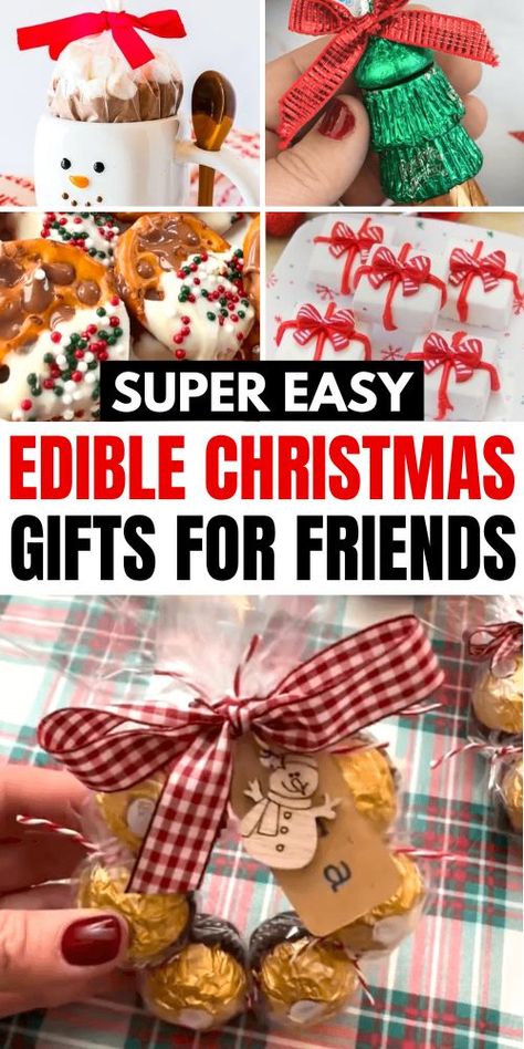 Bring the joy of homemade to your Christmas celebrations with DIY edible gifts. From beautifully packaged Christmas food baskets to delectable handmade candies and baked treats, these simple yet thoughtful gifts are sure to impress everyone on your list. Christmas Edible Gifts, Edible Christmas Gifts Homemade, Homemade Candy Gifts, Homemade Edible Christmas Gifts, Edible Gifts Homemade, Xmas Food Gifts, Diy Christmas Gifts Food, Diy Christmas Gifts For Coworkers, Diy Edible Gifts