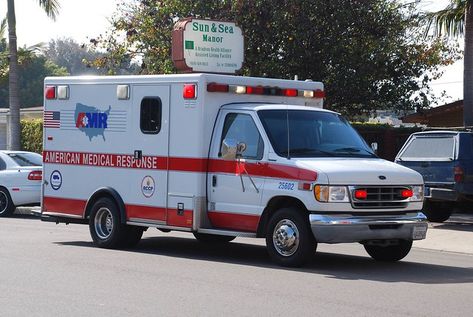 American Medical Response | Ford ambulance in Imperial Beach… | Flickr Old Ambulance, Ford Ambulance, Imperial Beach California, Ems Vehicles, American Ambulance, Ambulance Truck, American Police, Pink Motorcycle, Imperial Beach