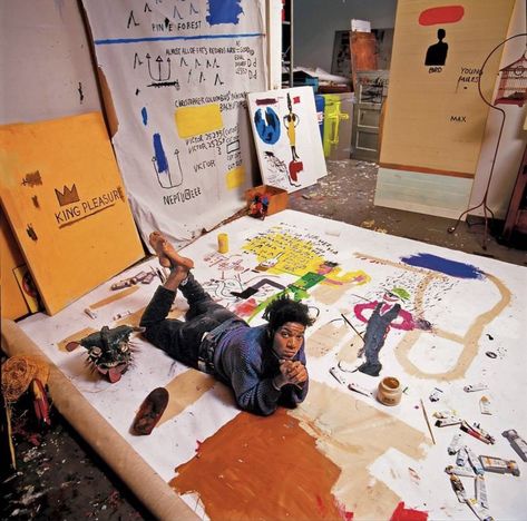 Jean Michel Basquiat Great Jones Street Studio, 1987 Jm Basquiat, Jean Michel Basquiat Art, Basquiat Art, Istoria Artei, Dance Project, Cy Twombly, Frank Stella, Jasper Johns, New York Studio