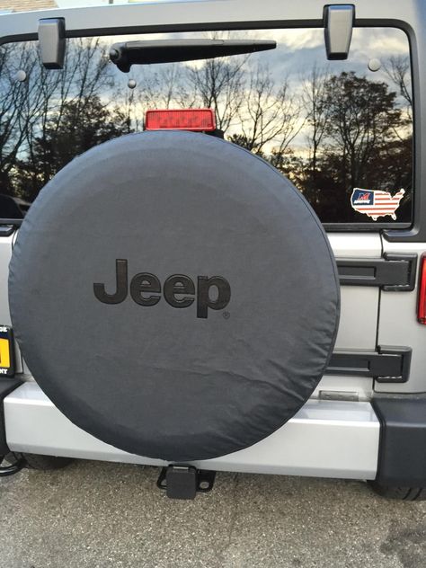 Jeep Wrangler Accessories - Mopar Jeep Wrangler Black Denim WLogo Spare Tire Cover 32-33 Inch OEM Jeep Tire Covers, Jeep Wrangler Tire Covers, Jeep Wrangler Black, Cj7 Jeep, Jeep Spare Tire Covers, Mopar Jeep, Jeep Things, 2008 Jeep Wrangler, Jeep Tire Cover