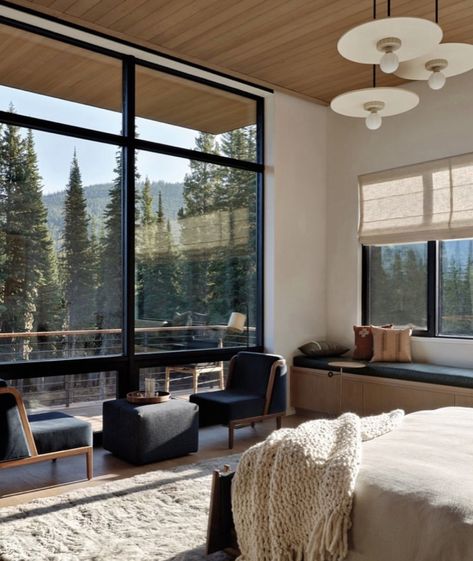 Masculine Bedroom Decor, Contemporary Bedroom Design, Masculine Bedroom, Montana Homes, Big Sky Montana, Rustic Luxe, Floating Staircase, Decor 2024, Big Sky Country