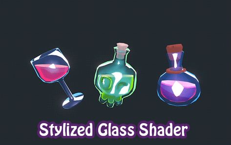 Stylized Glass Shader | Minions Art on Patreon Blenders Pride Bottle Art, Blender Toon Shader, Blender Stylized, Substance Designer Stylized, Blender Stylized Shader, Blender Game Assets, Minion Art, Solid Color Backgrounds, Unreal Engine