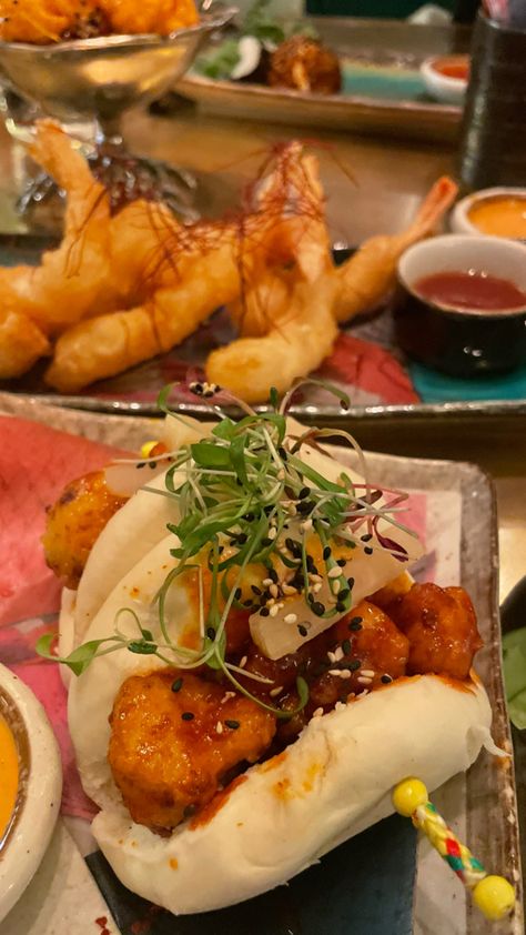 Bao buns and tempura prawns The Ivy Asia, Bao Buns, The Ivy, Amazing Food, Buns, Food Ideas, Ivy, Birthday