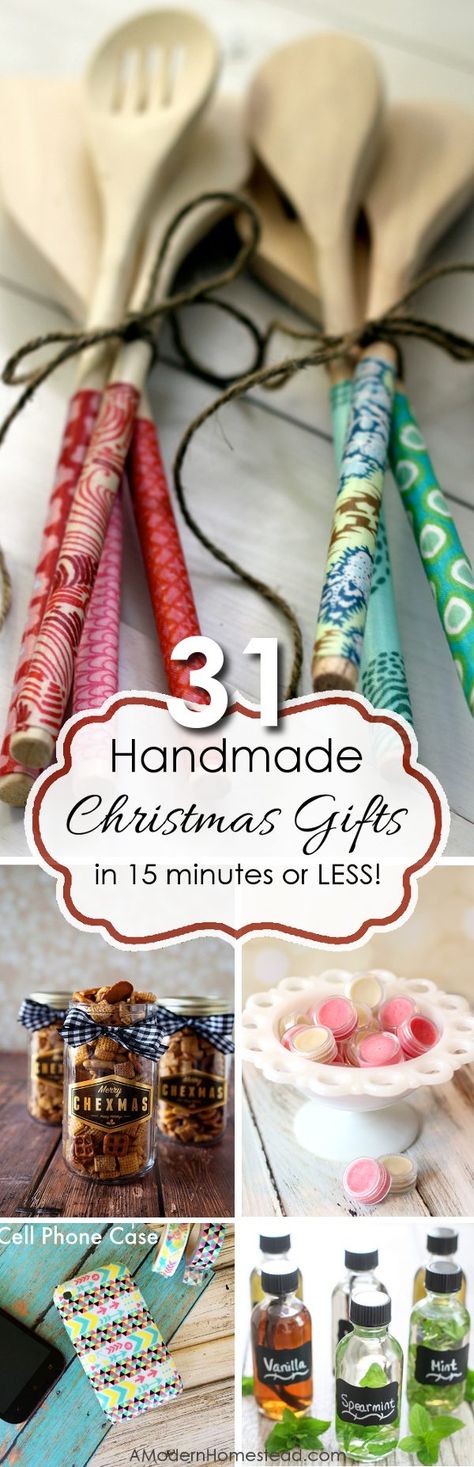 Handmade gifts are a wonderful way to show you care. But sometimes there's just not enough time to squeeze in a big project! Here are 31 handmade gifts you can make in 15 minutes or less! Diy Wrapping, Boyfriend Diy, Navidad Diy, Cadeau Diy, Crafty Gifts, Handmade Christmas Gifts, Homemade Christmas Gifts, Holiday Diy, Homemade Christmas