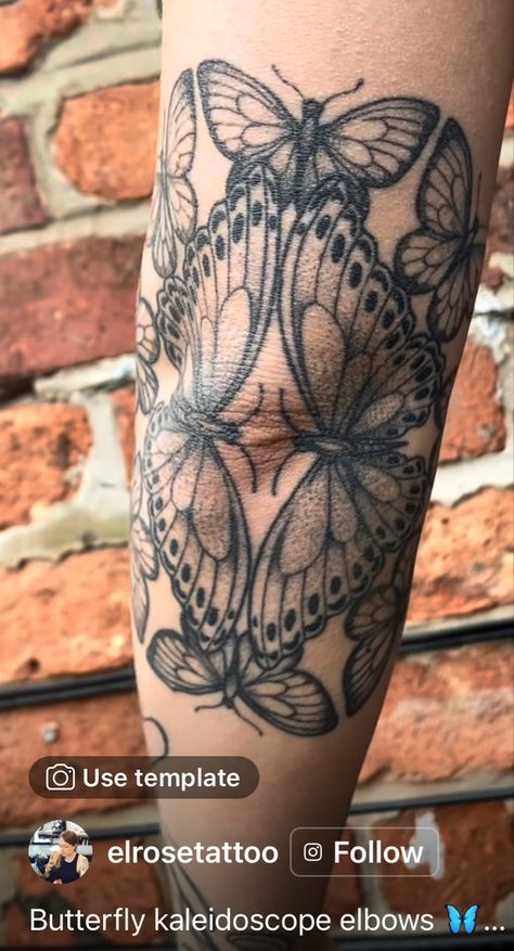 Butterfly elbows Moth On Elbow Tattoo, Knee Cap Tattoos Women, Elbow Butterfly Tattoo, Knee Cap Tattoos, Butterfly Elbow Tattoo, Butterfly Knee Tattoo, Knee Cap Tattoo, Butterfly Wing Tattoo, Heavily Tattooed