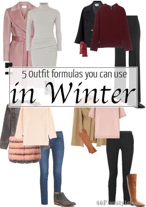 5 outfit formulas for winter - Which of these 12 outfits is your favorite? | http://40plusstyle.com Winter Outfit Formulas, Outfit Formulas Women, Best Winter Outfits For Women, Outfit Calendar, Classic Dressing, Winter Outfits For Women, Minimalist Wardrobe Capsule, Best Winter Outfits, Style Rules