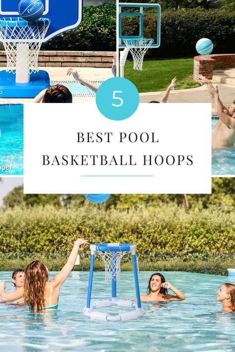 Are you looking for the perfect way to make a splash this summer? Look no further than these five awesome pool basketball hoops! There's something here for everyone. So get ready to dunk and swish your way into summer fun! Backyard Basketball Hoop, Diy Basketball Hoop Outdoor, How To Make Basketball Hoop, Portable Basketball Hoop Ideas, Pool Basketball Hoop, Pool Basketball, Portable Pools, Pool Games, Basketball Hoops