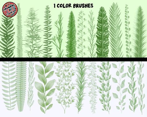 10 free & premium procreate leaf brushes to create beautiful foliage in your digital art. #procreate #procreatebrushes . #Digital_Illustration #Grasses #One_Colour #Brushes_For_Procreate Procreate Brushes Download, Free Procreate, Willow Leaf, Brushes For Procreate, Art Resources, Stamp Art, Procreate Brushes, Brush Pen, Grasses