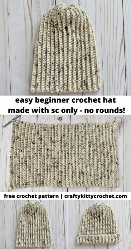 Easy Hats To Crochet, Easy Crochet Ribbed Beanie Pattern Free, Crochet Patterns Hats Free Easy, Crochet Beanie Step By Step, Beginner Hat Crochet Pattern, Easy Ribbed Crochet Hat, Easy Ribbed Crochet Beanie, Easy Beginner Crochet Beanie, Crocheting A Hat For Beginners