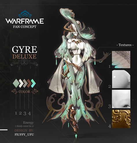 Gyre Deluxe Skin Concept -image included!- **model breakdown sheet updated!!** - Fan Concepts - Warframe Forums Warframe Concept Art Character Design, Warframe Characters, Warframe Art, Avatar Picture, Game Character Design, Conceptual Design, Robot Concept Art, Fantasy Concept Art, Armor Concept