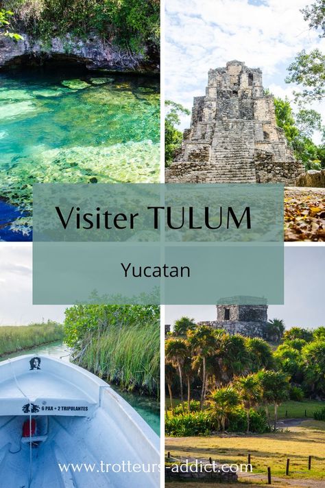 Que faire et que voir à Tulum dans la péninsule du Yucatan ?  Suivez le guide pour un séjour réussi au Mexique ! Yucatan Cenotes, Tulum, Snorkeling, Desktop Screenshot, Street Art, Road Trip, Arch, Holidays, Road