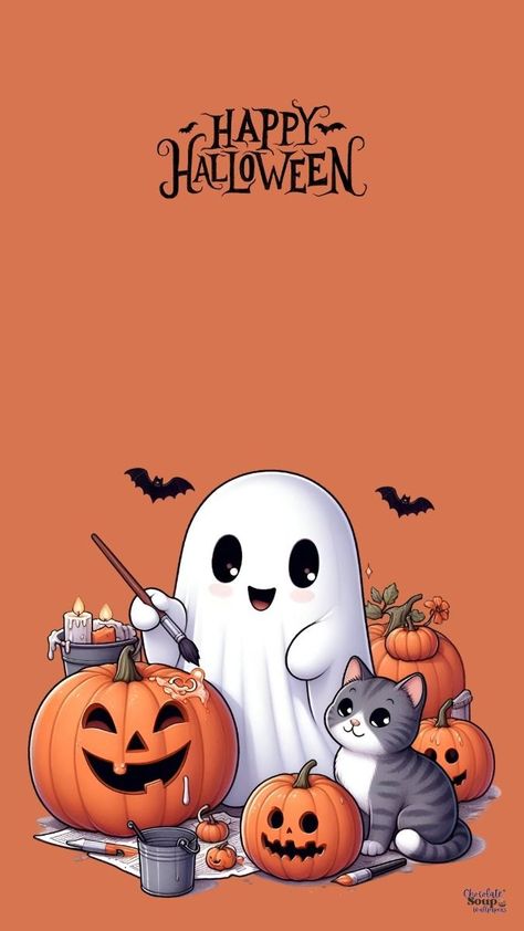 Halloween Phone Backgrounds Fall Wallpaper, Happy Halloween 2024, Cute Halloween Ghost Wallpaper, Cute Halloween Iphone Wallpaper, October Wallpaper Backgrounds, Kids Halloween Wallpaper, Happy Halloween Wallpaper, Helloween Wallpaper, Happy Halloween Pictures