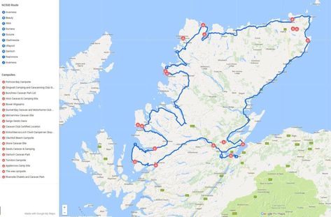 7 Day North Coast 500 itinerary route map Nc500 Scotland Route, Nc500 Scotland, Scotland Culture, Scotland Vacation, Scotland Road Trip, North Coast 500, Scotland Trip, Scotland Map, Travel Scotland