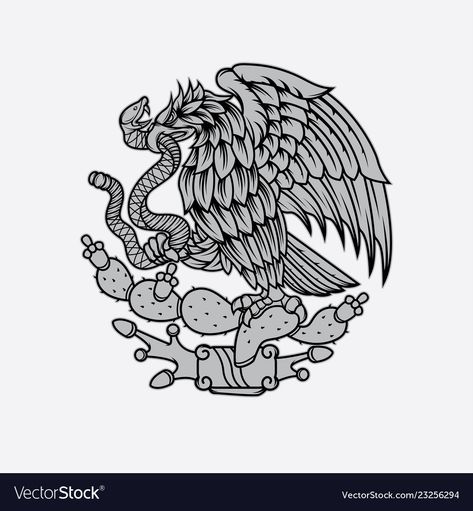 Mexican Eagle Traditional Tattoo, Tex Mex Tattoo, Back Template For Tattoo, Eagle Eating Snake Tattoo, Mexican Eagle Drawing, Mexican Eagle Tattoo Design, Mexican Symbols Tattoo, Eagle And Snake Tattoo, Mexican Traditional Tattoo