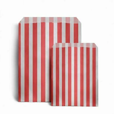 (eBay) Red Candy Stripe Paper Bags Various Sizes Wedding Cake Gift, Small Paper Bags, Sweet Paper, Paper Candy, Sweet Bags, Wrapping Party, Holographic Foil, Striped Bags, White Candy