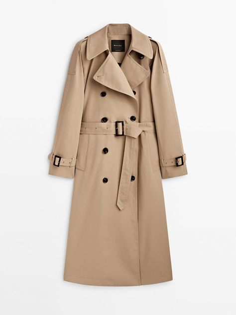 Voluminous trench coat with belt - Massimo Dutti Trench Coat Beige, Trench Beige, Tan Trench Coat, Beige Trench Coat, Coat With Belt, Minimal Chic, Autumn Outfit, Guess Jeans, Massimo Dutti