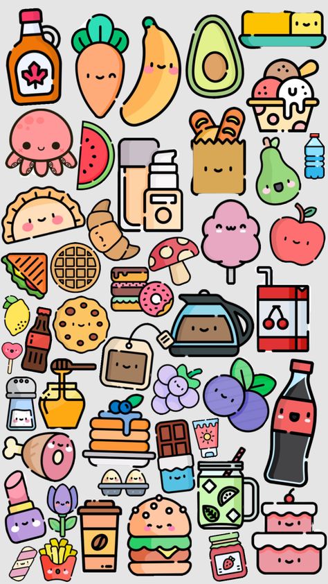 Cute clipart! #cuteclipart #socuteeeee #itsmaeve Cute Hotdogs Drawing, Cute Kawaii Food Drawings, Mini Food Drawings, Food Menu Drawing, Cute Food Drawings Cartoons, Drawing Food Cute, Cute Kawaii Drawings Easy, Cute Drawings Food, Cute Girly Doodles