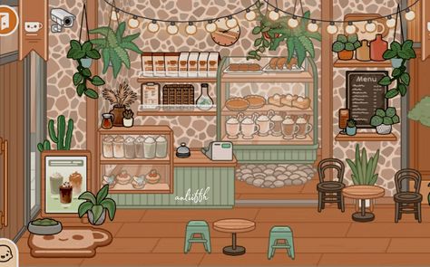 Toca Boca Coffee Shop, Toca Boca Coffee Shop Ideas, Toca Boca Cafe Ideas, Toca Boca Local Shop Ideas, Toca Houses, 60s Room, Toca Life World Aesthetic Pfp, Toca Ideas, Arctic Monkeys Wallpaper