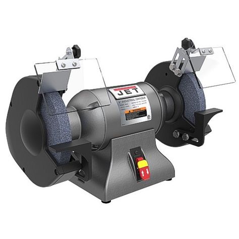 578008, JET IBG-8, 8 inch Industrial Bench Grinder Sander , 1 hp  //  $315.00 Workbenches Garage, Plywood Floors, Kid Furniture, Industrial Bench, Bench Grinders, Bench Grinder, Concrete Lamp, Metal Working Projects, Small Cafe