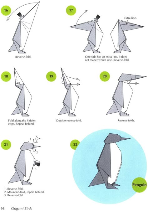 Welcome to Dover Publications Penguin Origami, Animal Origami Step By Step, Origami Instructions Animals, Seal Origami, Origami Owl Step By Step, 3d Origami Penguin, Origami Penguin, Origami Tattoo, Origami Diagrams