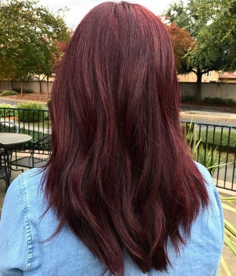 Sophisticated Burgundy Brown Hairstyle Outfits With Burgundy Hair, Burgundy Hair Styles, Long Burgundy Hair, Burgundy Hair Colors, Burgundy Hairstyles, Short Burgundy Hair, Dark Burgundy Hair, Burgundy Shades, Burgundy Hair Color