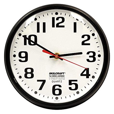 SKILCRAFT 6645013897958 Plastic Slimline Wall Clock with White Face 914Inch Diameter Black ** Click image to review more details. Wall Clock Digital, Analog Clock, Clock Shop, Career Tips, Clock Movements, White Face, Round Wall Clocks, Round Wall, Profile Design