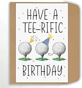 popmazing Have A Tee-Rific Birthday Card - Gift For Golfer - Golf Birthday Card - Birthday Gift For Men - Golf Gift - Meaningful Gift Cards - Sports Lover Gift Card 75th Birthday Cards Handmade, Birthday Cards For Grandfather, Homemade Cards For Men, Truck Birthday Card, Golf Birthday Cards, 21 Cards, Men Cards, Golf Cards, Man Cards