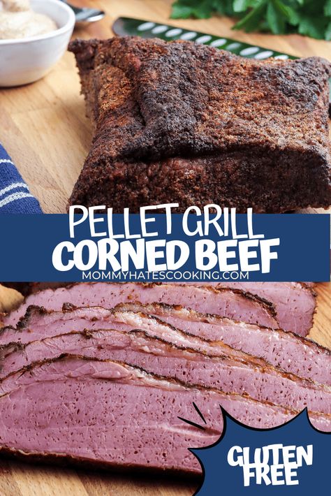 Pellet Grill Smoked Corned Beef is a great choice for dinner, it's easy to smoke this to perfection on your smoker or pellet grill! Grilled Corned Beef, Smoked Corned Beef Brisket, What Is Corned Beef, Smoked Corned Beef, Corned Beef Recipe, Reuben Sandwiches, Cooking Corned Beef, Beef Brisket Recipes, Corned Beef Brisket