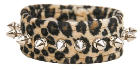 Goth Cheetah Print, Punk Jewelry Diy, Bracelet Cuffs, Goth Club, Spike Bracelet, Bracelet Inspiration, Animal Fabric, Club Music, Snap Bracelets