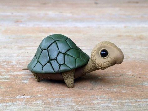 Playful Polymer Clay Art To Have You Smiling With Joy - Bored Art Ton Diy, Clay Turtle, Polymer Clay Kunst, Polymer Clay Fairy, Clay Fairies, Tanah Liat, Polymer Clay Animals, Clay Stuff, Clay Figurine