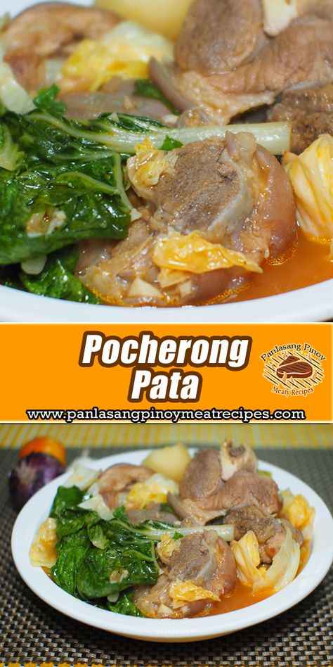 Pork Hocks Recipe Filipino, Pata Recipe Filipino Food, Pork Shanks Recipe, Pata Recipe, Pinoy Foods, Pork Hock, Pork Leg, Filipino Dish, Pinoy Recipes