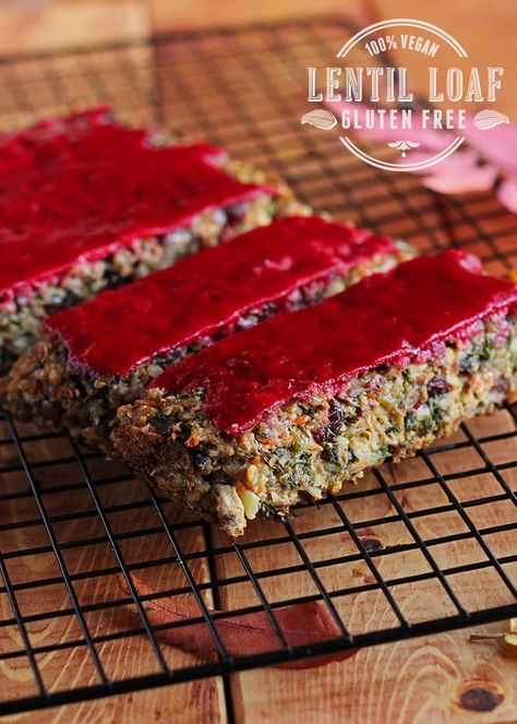 ultimate vegan lentil loaf Thanksgiving Loaf, Cranberry Glaze, Lentil Loaf, Gluten Free Main Dishes, Gluten Free Thanksgiving, Vegan Thanksgiving Recipes, Vegan Holidays, Vegan Thanksgiving, Delicious Vegan Recipes