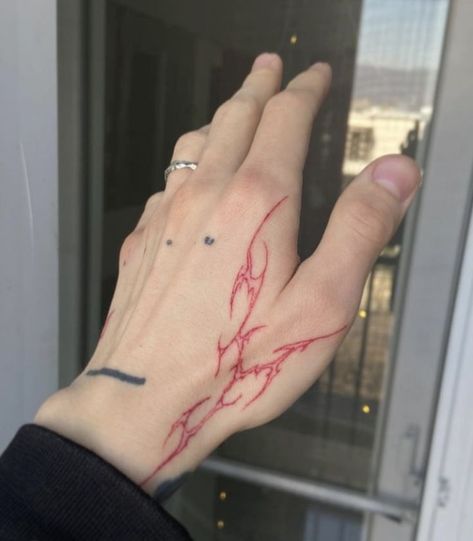 Tattoo Ideas Masculine Female, Pinky Side Hand Tattoo, Hand Cybersigilism Tattoo, Hand Tattoos Cybersigilism, Red Cybersigilism Tattoo, Lorde Ribs Tattoo, Cybersigilism Hand Tattoo, Cybersigilism Tattoo Hand, Tattoo Cybersigil