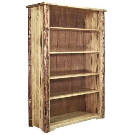 French Country Bookcase, Bookcase Plans, Pine Trim, Metal Bookshelf, Minwax Stain, 5 Shelf Bookcase, Deep Shelves, Solid Wood Shelves, Etagere Bookcase