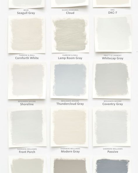 Color Cheat Sheet: The Best Gray Paint Colors | Apartment Therapy Modern Gray Sherwin Williams, Popular Grey Paint Colors, Perfect Grey Paint Color, Perfect Grey Paint, Best Gray Paint, Best Gray Paint Color, Coventry Gray, Gray Paint Colors, Grey Wall Color