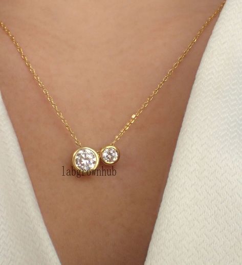 Moissanite Pendant, Solitaire Setting, Yellow Gold Setting, Solitaire Pendant, Unique Pendant, Handmade Pendant, Fun Earrings, Gold Set, Moissanite Diamonds