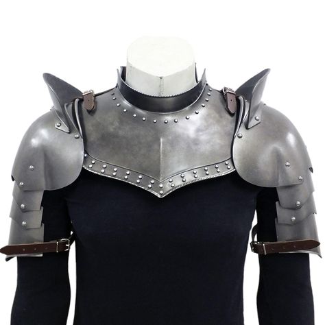 Armor Gorget, Shoulder Guard, Larp Armor, Hallowen Costume, Historical Armor, Shoulder Armor, Knight Armor, Arm Armor, Suit Of Armor