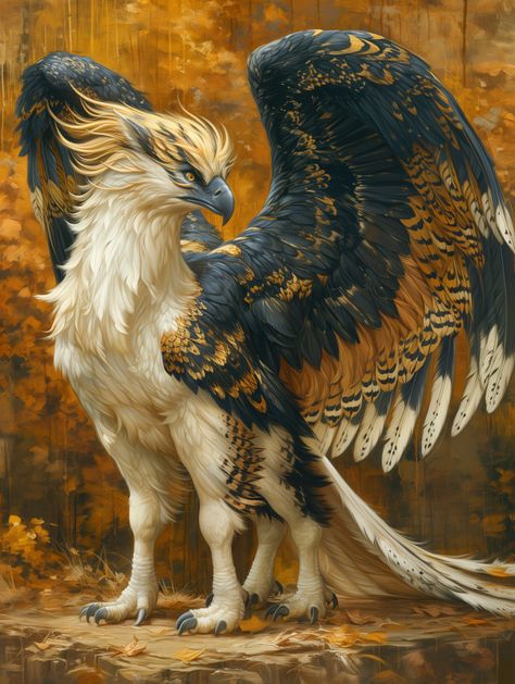 Majestic Dragon Art, Mythical Creatures Griffin, Fantasy Birds Mythical Creatures, Griffin Mythical Creatures, Fantasy World Creatures, Fantasy Flying Creatures, Types Of Fantasy Creatures, Fantasy Hybrid Animals, Griffin Art Mythical