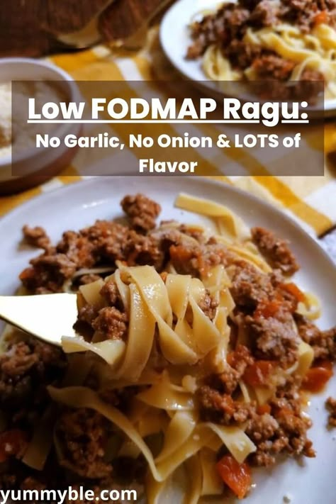 Fodmap Spaghetti Sauce, No Tomato Pasta, No Tomato Pasta Sauce, Ibs Recipes Dinner, Low Fodmap Spaghetti, Fodmap Pasta Sauce, Low Fodmap Pasta, Garlic Pasta Recipe, Ibs Friendly Food