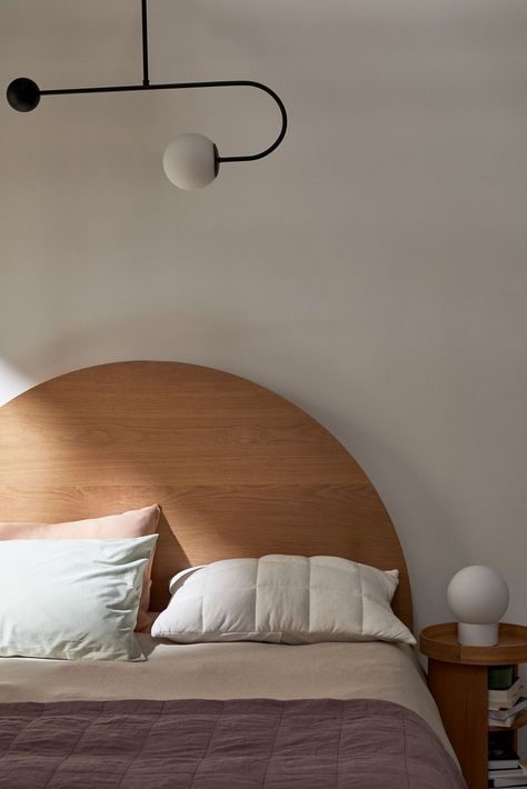 Record Bar, Ceramic Pendant Light, Bedroom Interiors, White Oak Wood, Globe Pendant Light, Be Our Guest, Metal Pendant Light, Bed Headboard, Glass Table Lamp